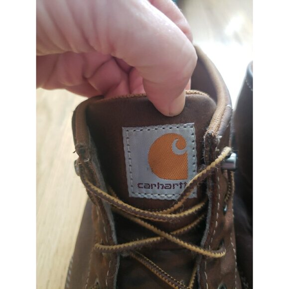 Carhartt Boots Mens 4 Inch Lightweight Wedge Work CMX4023 Brown Leather Sz 13 - Picture 2 of 13